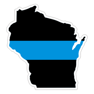 Wisconsin-WI-State-Thin-Blue-Line-Police-Sticker-Decal-224-Made-in-U-S-A