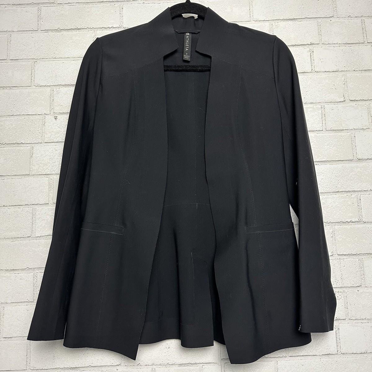 ATHLETA Cosmic Blazer Black Jacket #350837 Size XS X-Small Office Career