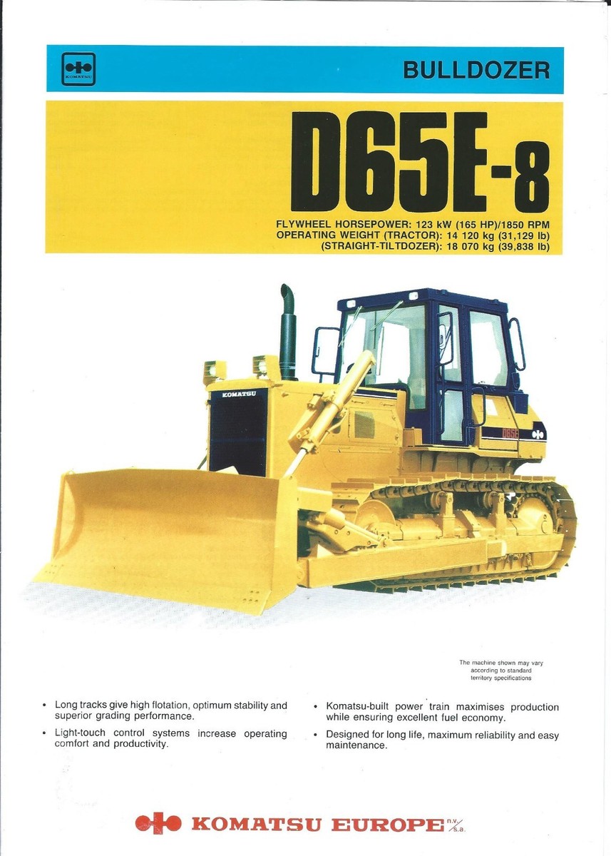 Equipment Brochure - Komatsu - D65E-8 - Crawler Tractor Dozer