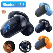 Bluetooth 5.3 Earbuds Ear Clip Bone Conduction Wireless Headphones Sport Headset