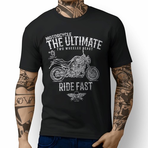 JL* Ultimate Illustration For A Yamaha MT-01 Motorbike Fan T-shirt - Picture 2 of 24
