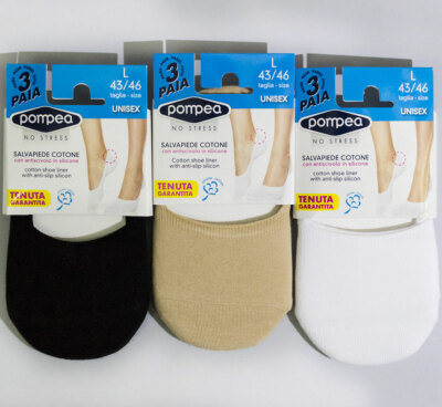 3 Pairs Mens Pompea Cotton Silicone Back Art Footlife Adelphia U3