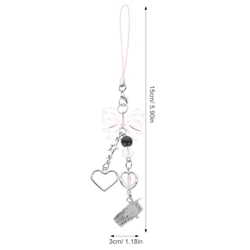 Cute Phone Strap Heart Shape Phone Case Charm Bowknot Phone Chain And Charm - 第 8/12 張圖片