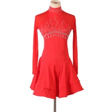 Latin Dance Dress Salsa Tango Cha cha Ballroom Rhinestone Competition Dress F810