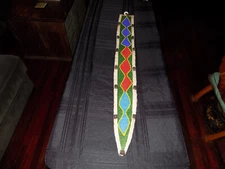 Yoruba African Hand Beaded Belt Sash Wall Hanging Panel 36.5 X 4"