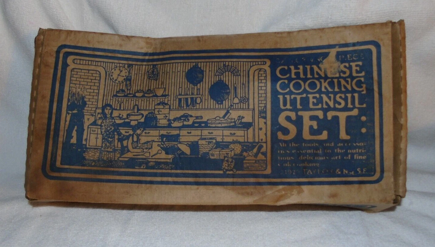 Vintage 1979 Chinese Cooking Utensil Set Taylor & NG