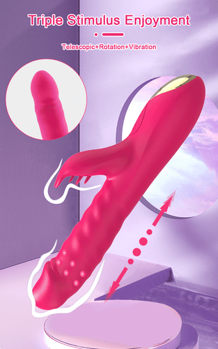 Rabbit Vibratoren für Frauen Stoßfunktion Sex Spielzeug Dildo Klitoris G-punkt - Bild 2 von 11