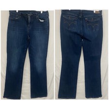 Levi  s 515 Bootcut Jeans Women  s Size 16L - W33 L34 Dark Wash Kicker Western EUC