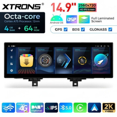 14.9'' Android Autoradio Octa Kern 4G 64GB GPS Navi Für BMW F30 F33 F36 NBT EVO