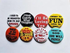 Vintage Reproduction Pinback Buttons Magnets & Bottle Openers. Set 28