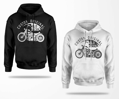 Biker Hoodie B0083 Chopper Bobber Oldschool Motorrad Skull Schrauber Vintage