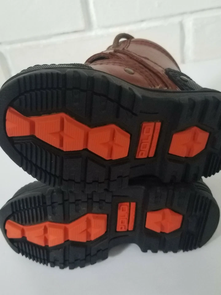 BOTAS DE CUERO POLO RALPH LAUREN TYREK BRANDY MARRÓN NEGRO NIÑOS PEQUEÑOS TALLA 4 Foto 4 de 4