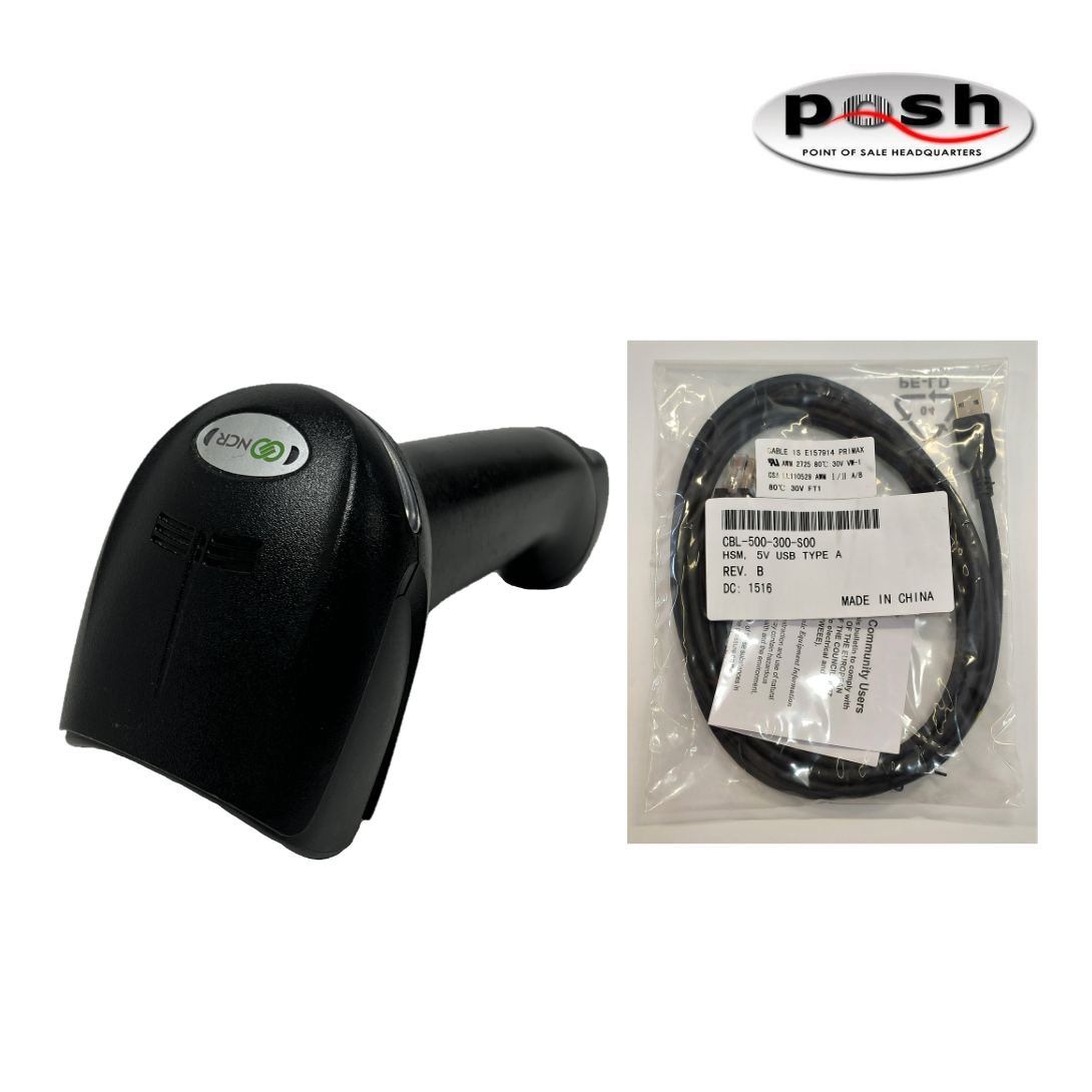 Honeywell/NCR Model1900 Barcode scanner "Grade C" w/New Cable included