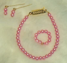 PINK PEARL Jewelry Set 14KGF CISSY 18-20" Miss Revlon Sue Vintage Fashion Doll