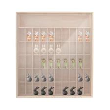Wooden Display Case, Display Case for Minifigures Action Figures,Display Cabinet