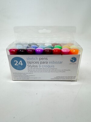 New Silhouette Ultimate Sketch Pen Set- 24 Pack - Cameo Portrait Curio Models