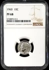 1960 Proof Roosevelt Silver Dime certified PF 68 by NGC!