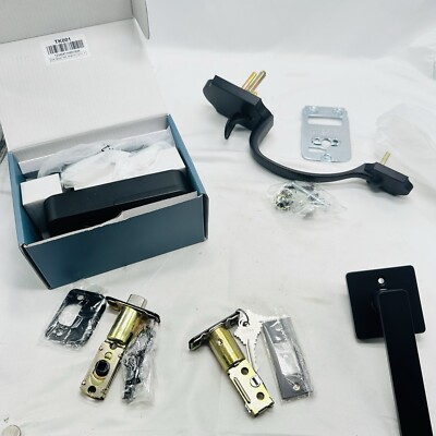 Digital Keypad Deadbolt Teeho TE001 Matte Black Weatherproof Keyless Entry Door