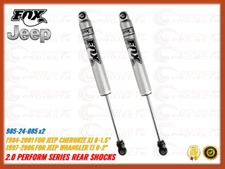 Fox Performance Series 2.0 Smooth Body IFP Rear Shocks For CherokeeXJ/WranglerTJ