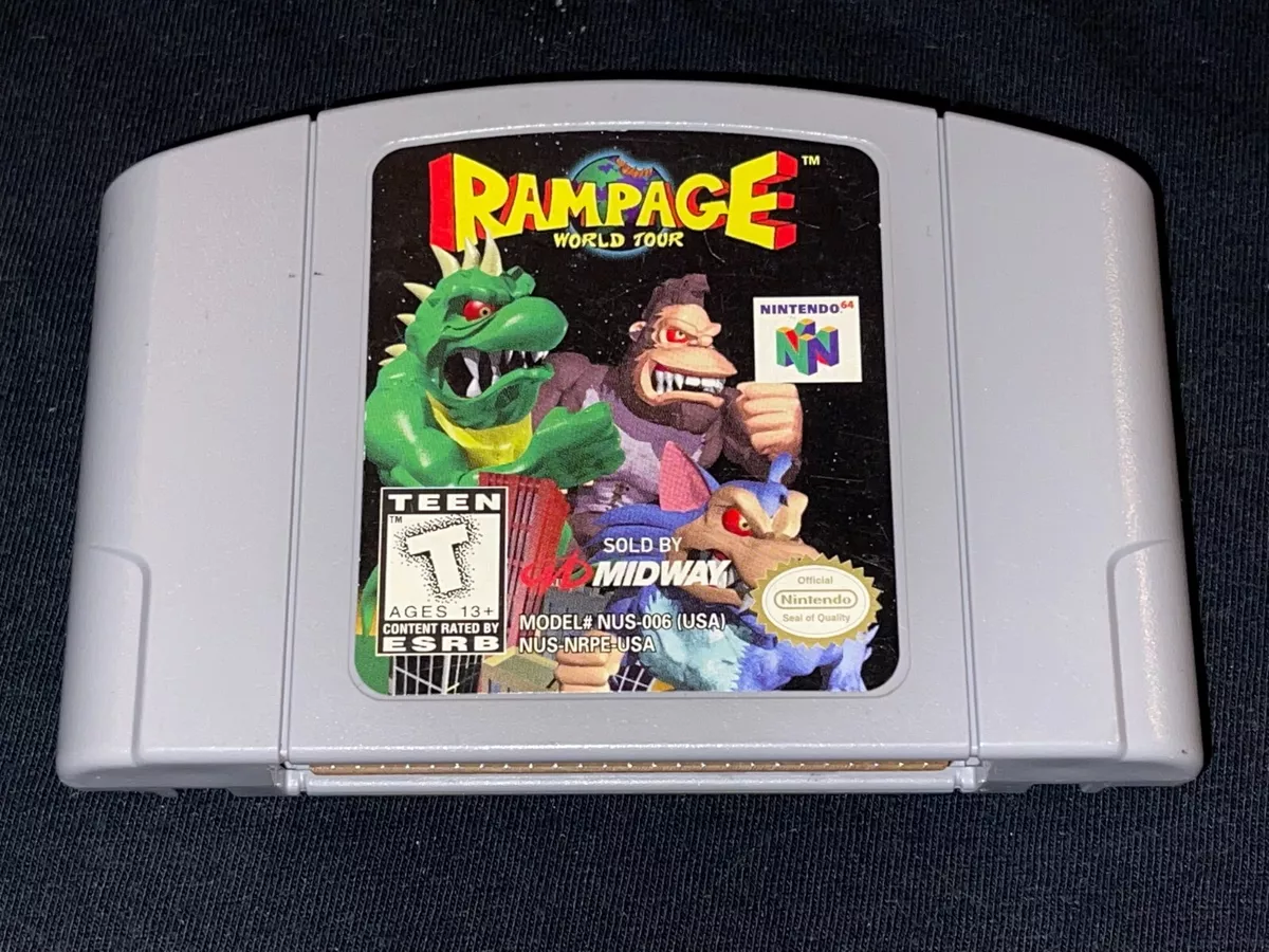 Rampage World Tour Nintendo 64 1997 Cleaned Tested