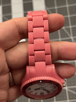 Invicta Angel 1209 Pink‎ Plastic Case White Dial Swiss Movement Watch Boxed Invicta Ladies Angel White Dial Pink Plastic Watch 1209  main image 2