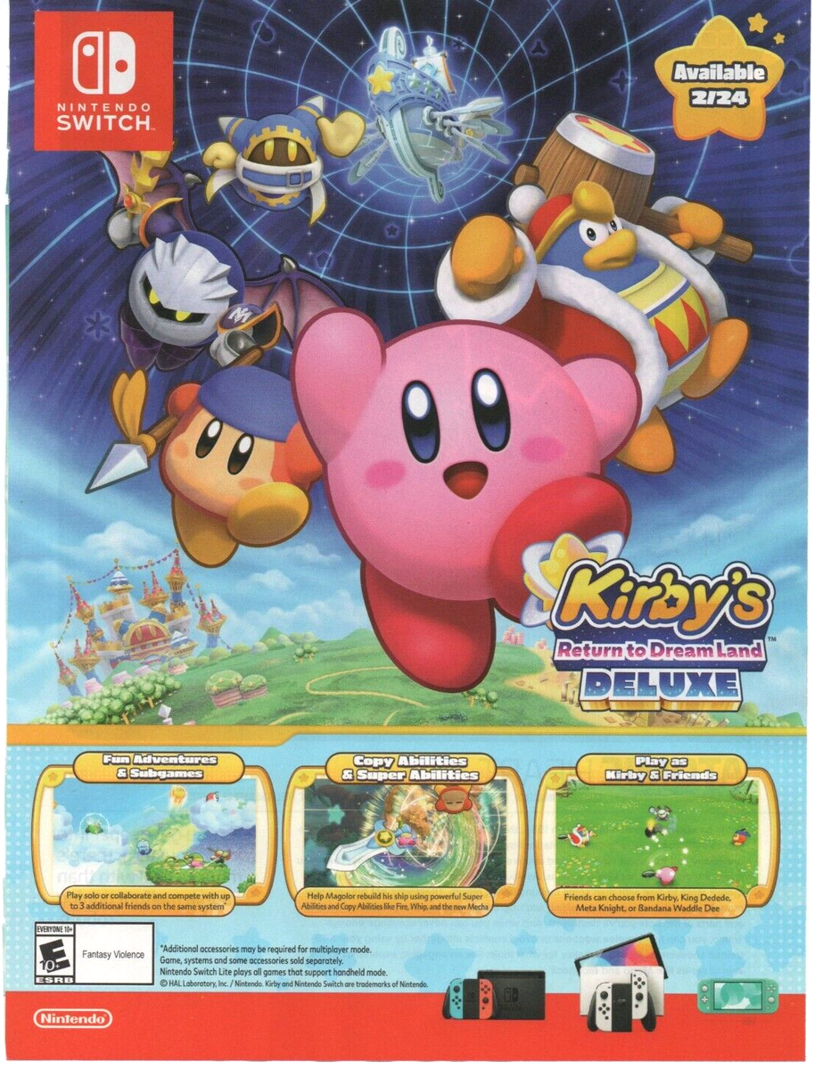 2023 Video Game Promo PRINT AD ART KIRBY'S Return To Dreamland