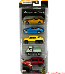 MATCHBOX MERCEDES-BENZ 5 Pack avec G Wagon McLaren SLR, UNIMOG