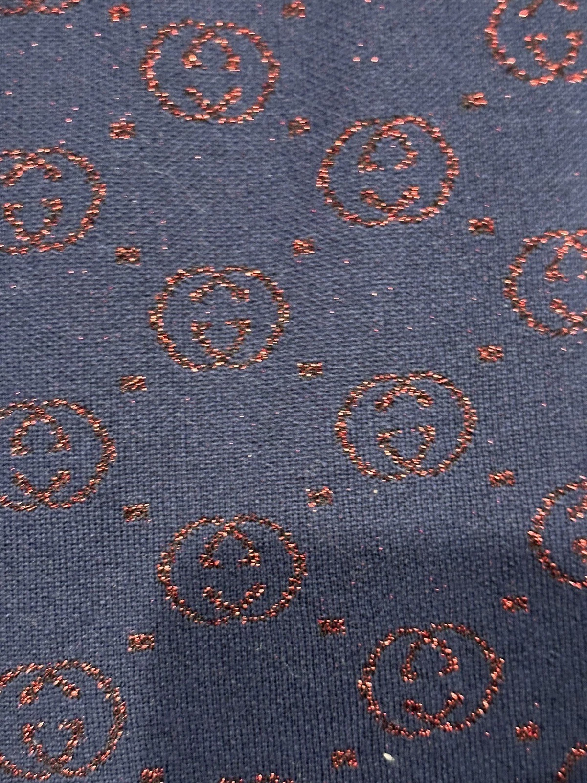 Giacca Cardigan Gucci Metallic Monogram GG Lurex Lame Jacquard Blu Rosso XXS