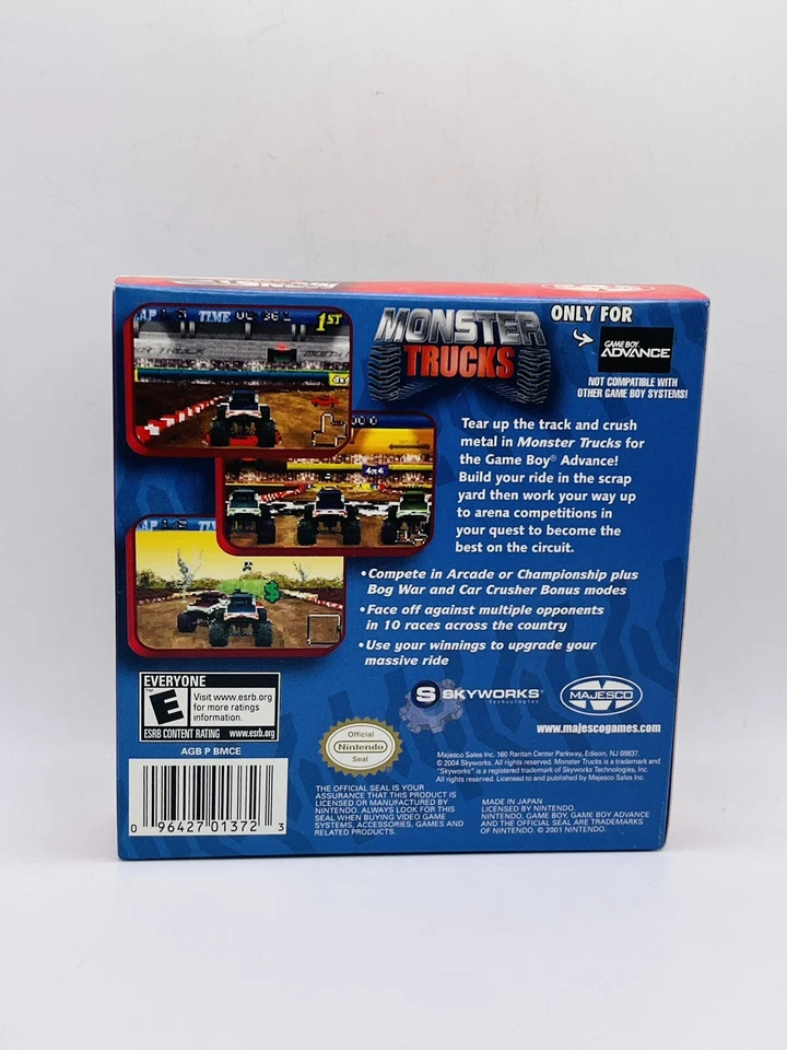 Monster Trucks Nintendo Game Boy Advance GBA VTG 2001 Racing CIB Authentic Retro - Image 3 of 4