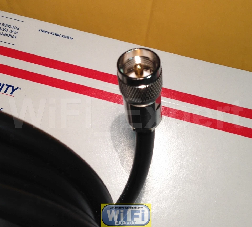 TIMES® RF pigtail cable UHF PL259 male to UHF SO239 female LMR400UF 100-200 FEET - Image 3 of 4