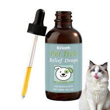 Kriath Collagen Itch Drops For Pet, Puppy Kitten Skin Repair Relief Drops 60ml