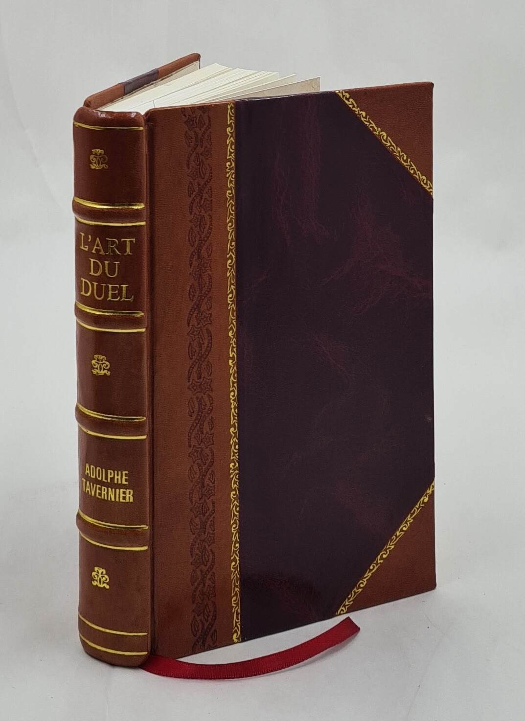 LArt Du Duel Leather Bound 1885 Edition by Aurelien Scholl
