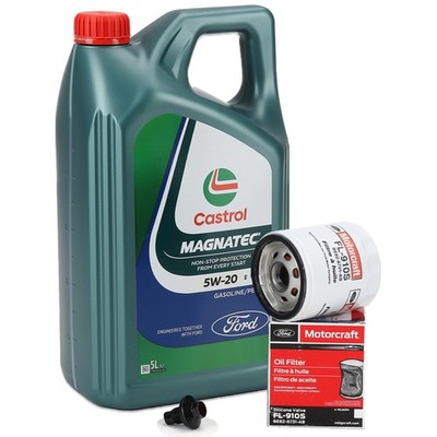 5L CASTROL MAGNATEC 5W-20 E Motoröl + ORIGINAL FORD Motorcraft Ölfilter 1.0-2.3