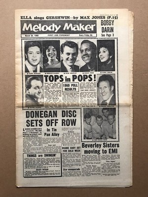 VARIOUS 1960 MELODY MAKER MAGAZINE MARCH 26 1960 CLIFF RICHARD/LONNIE DONEGAN/PO