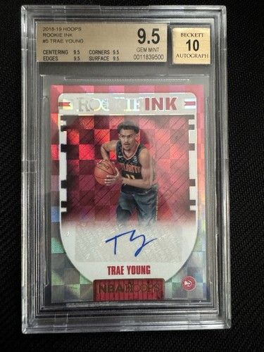 2018-19 Panini NBA Hoops - Rookie Ink #RI-TY Trae Young RC AUTO BGS 9.5/10