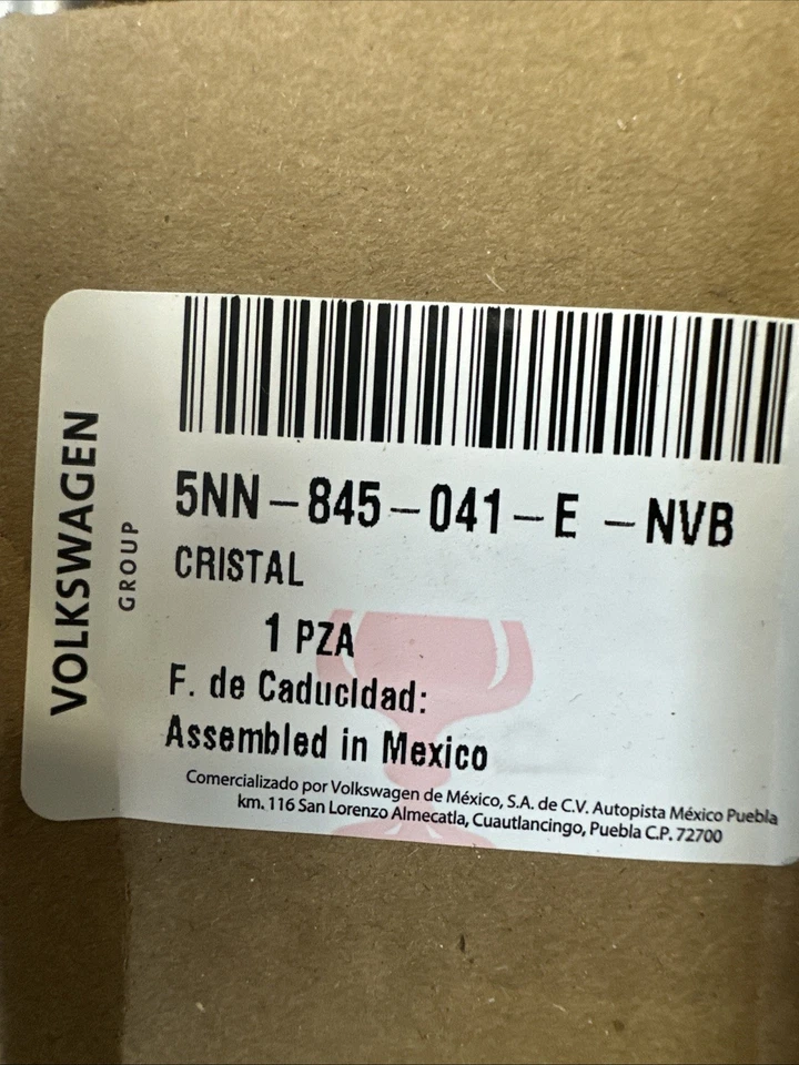 Cuarto de cristal genuino Volkswagen 5NN-845-041-E-NVB lado izquierdo del conductor Foto 2 de 2