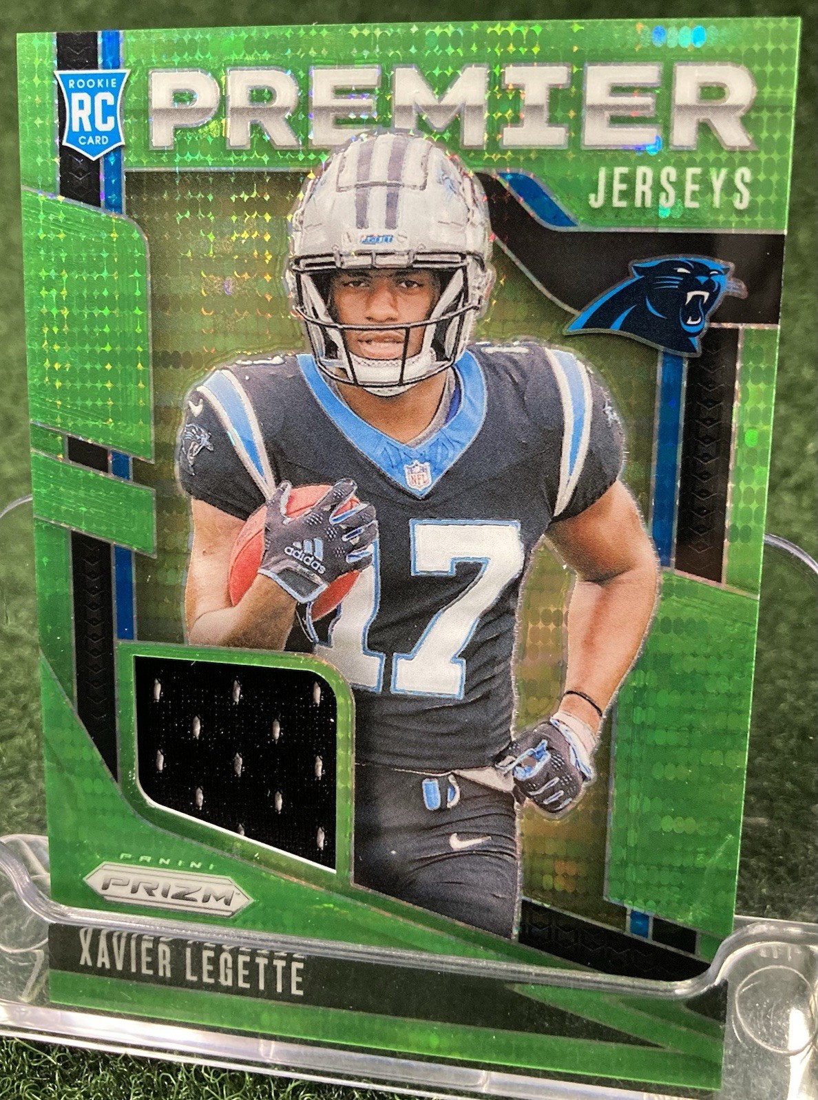 Xavier Legette Premier Jerseys Green Pulsar 2024 Panini Prizm #PJ-XLE (RC)
