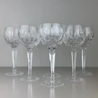 Set Of 6 Waterford LISMORE Vintage Wine Hocks Glasses 7 3/8" Ireland Vintage EXC
