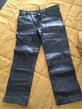 Harley Davidson Leather Pants Men 36 Black Motorcycle Biker Used Good