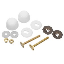 2 Sets Toilet Floor Bolts and Gasket Fastener for Seat Replacement Caps