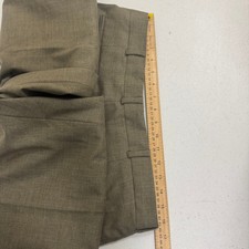 Pantalon Kaki Lands' End Homme - Taille 34, Entrejambe 29 - Plissé Devant, Couleur Beige/marron - Occasion Très Bon état