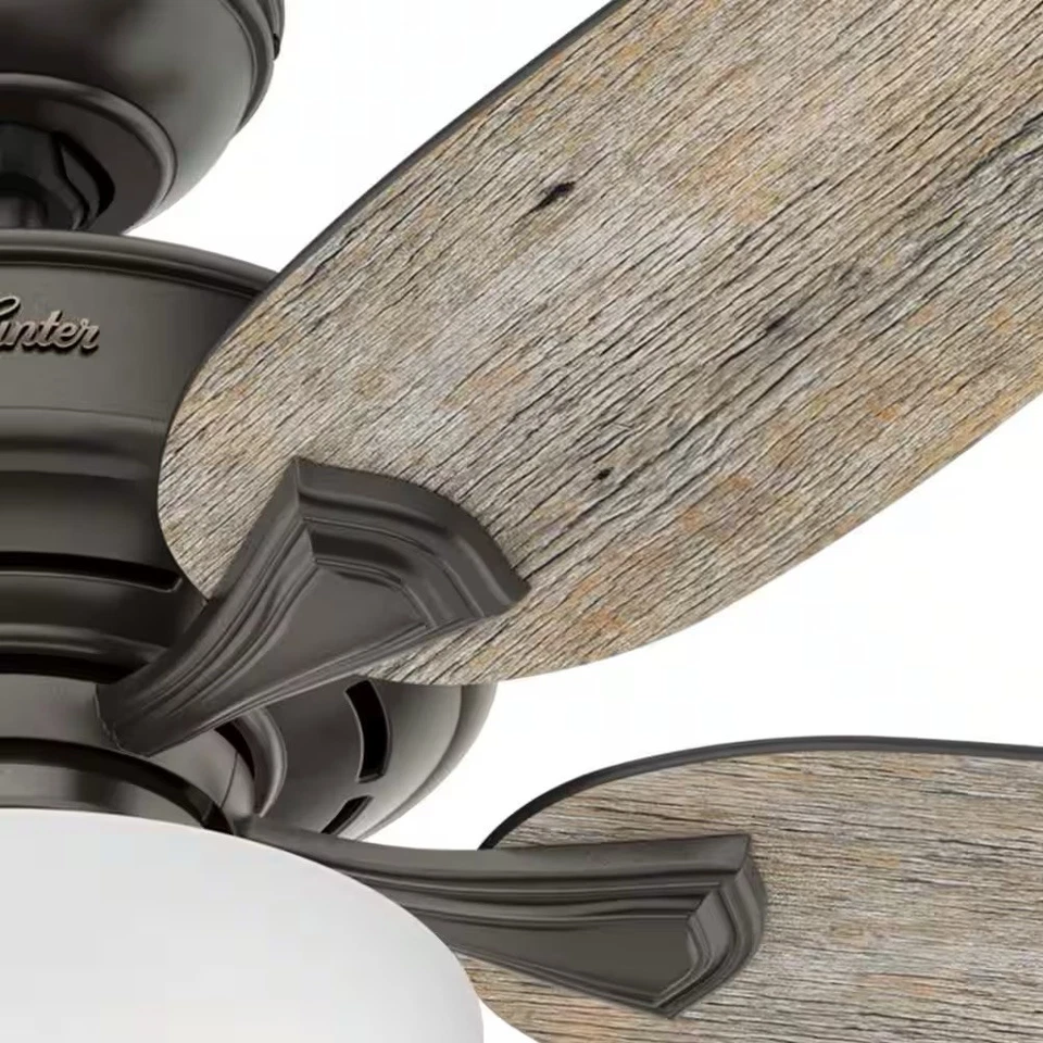 (1) HUNTER Channing Replacement Ceiling Fan Blade 2 Sided Dark Walnut Barnwood - Image 3 of 4