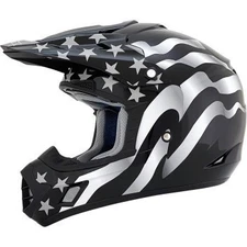 AFX FX-17 Helmet Offroad ATV Dirt Bike - Flag Stealth Adult Size Small 0110-2363