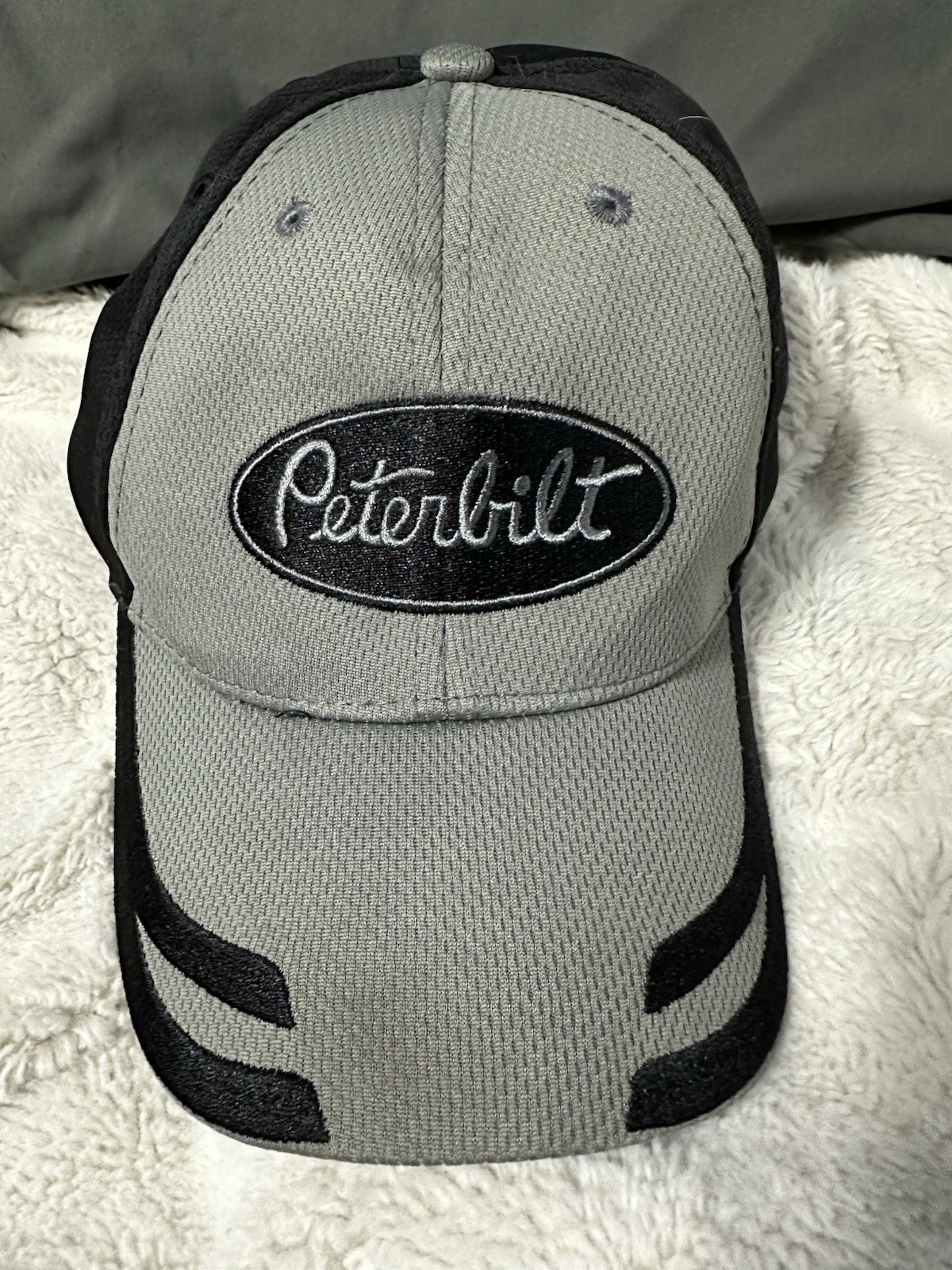 Authentic Peterbilt Black and Gray Adjustable Bas… - image 1