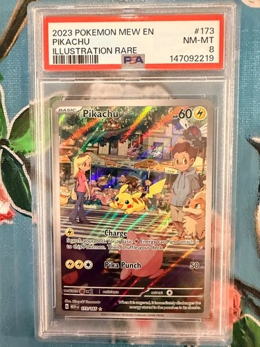 Pikachu Illustration Rare English #173/165 Pokemon Scarlet & Violet 151 PSA 8