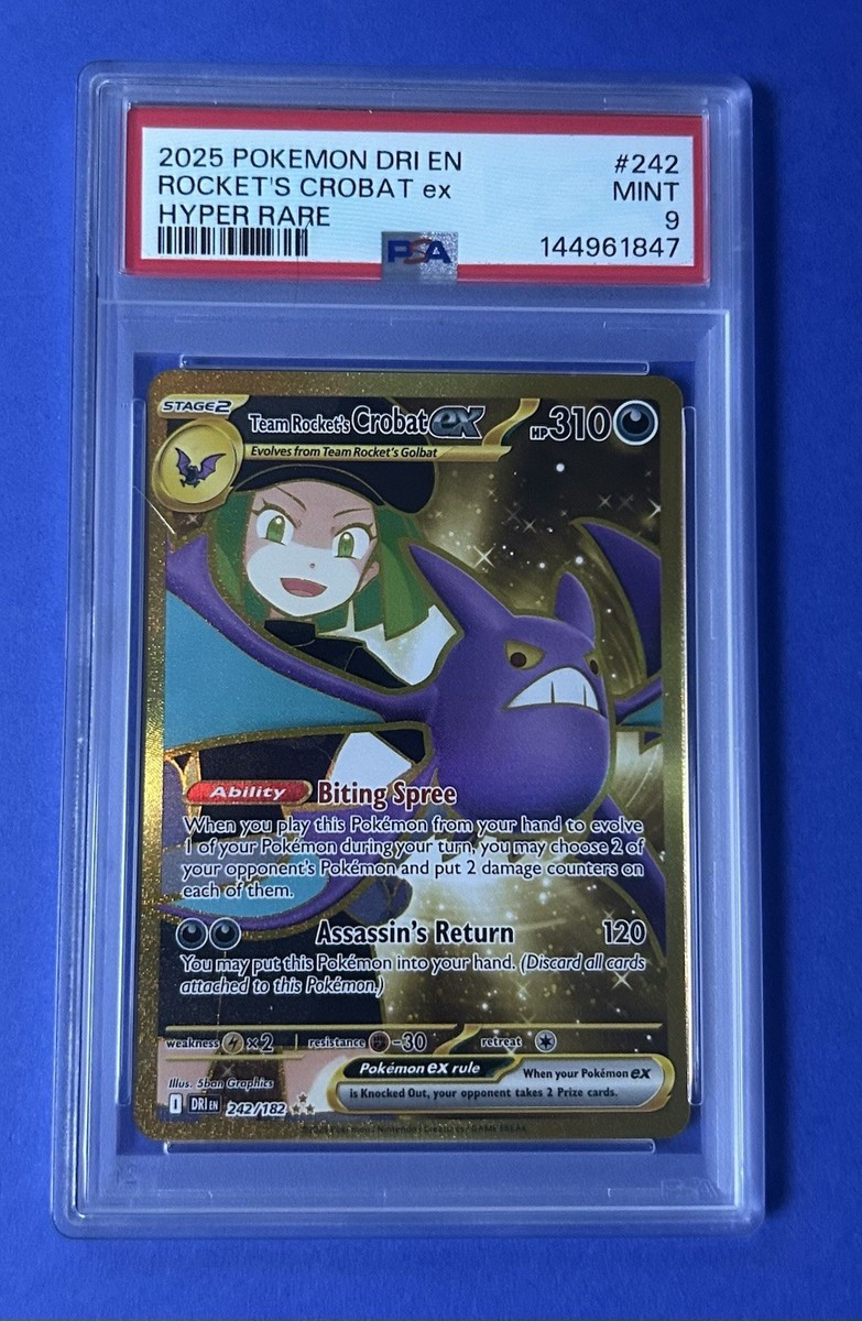 Team Rocket's Crobat ex 242/182 Sv10: Destined Rivals Holo for