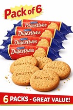 6x McVities Original Digestives Biscuits Wheat Classic Wholemeal  Pack 6x360g