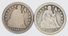 1853-O Arrows 1856-O Liberty Seated Dimes Silver 10c Lot of 2