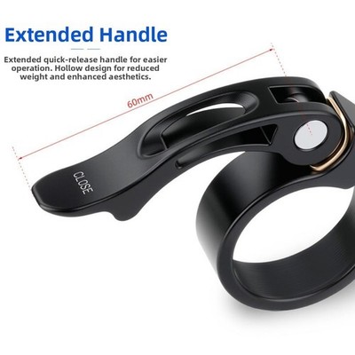 Bicycle Seat Post Quick Release Clamp 28.6mm 31.8mm 34.9mm Alloy QR Binder