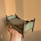 Royal European Bed Dollhouse Miniature Furniture Castle 1/12 Scale Unfinished
